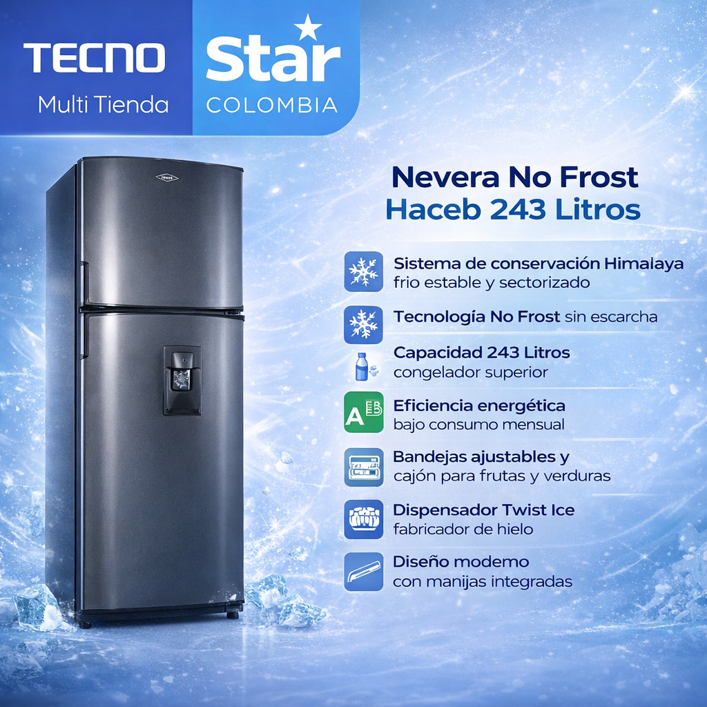 Nevera No Frost 243 Litros